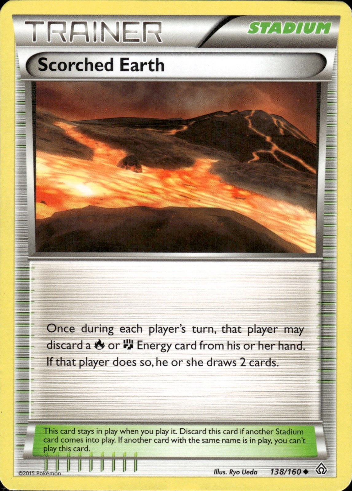 Scorched Earth 138/160 Uncommon Primal Clash Pokemon Lightly Played