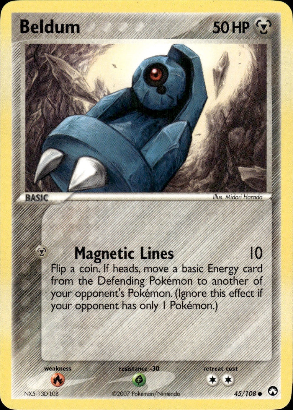 Beldum 45/108 Common Power Keepers Pokemon Lightly Played