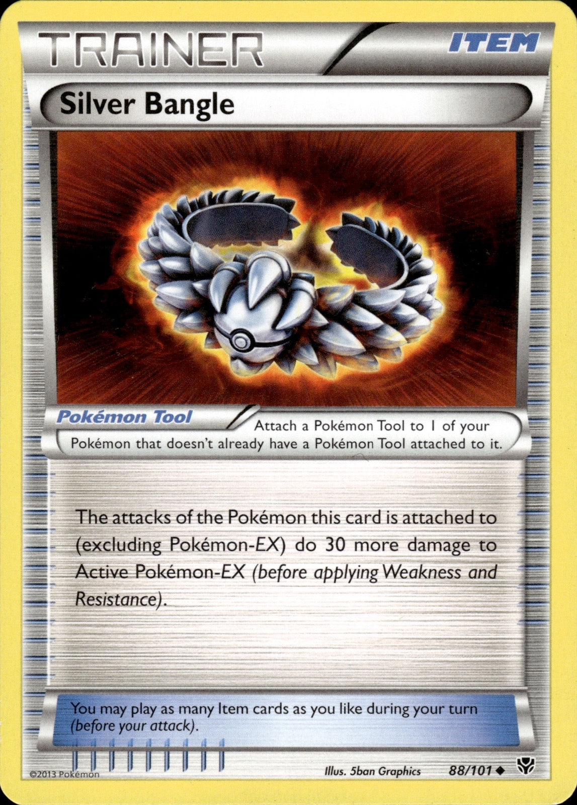 Silver Bangle 88/101 Uncommon Plasma Blast Pokemon Lightly Played