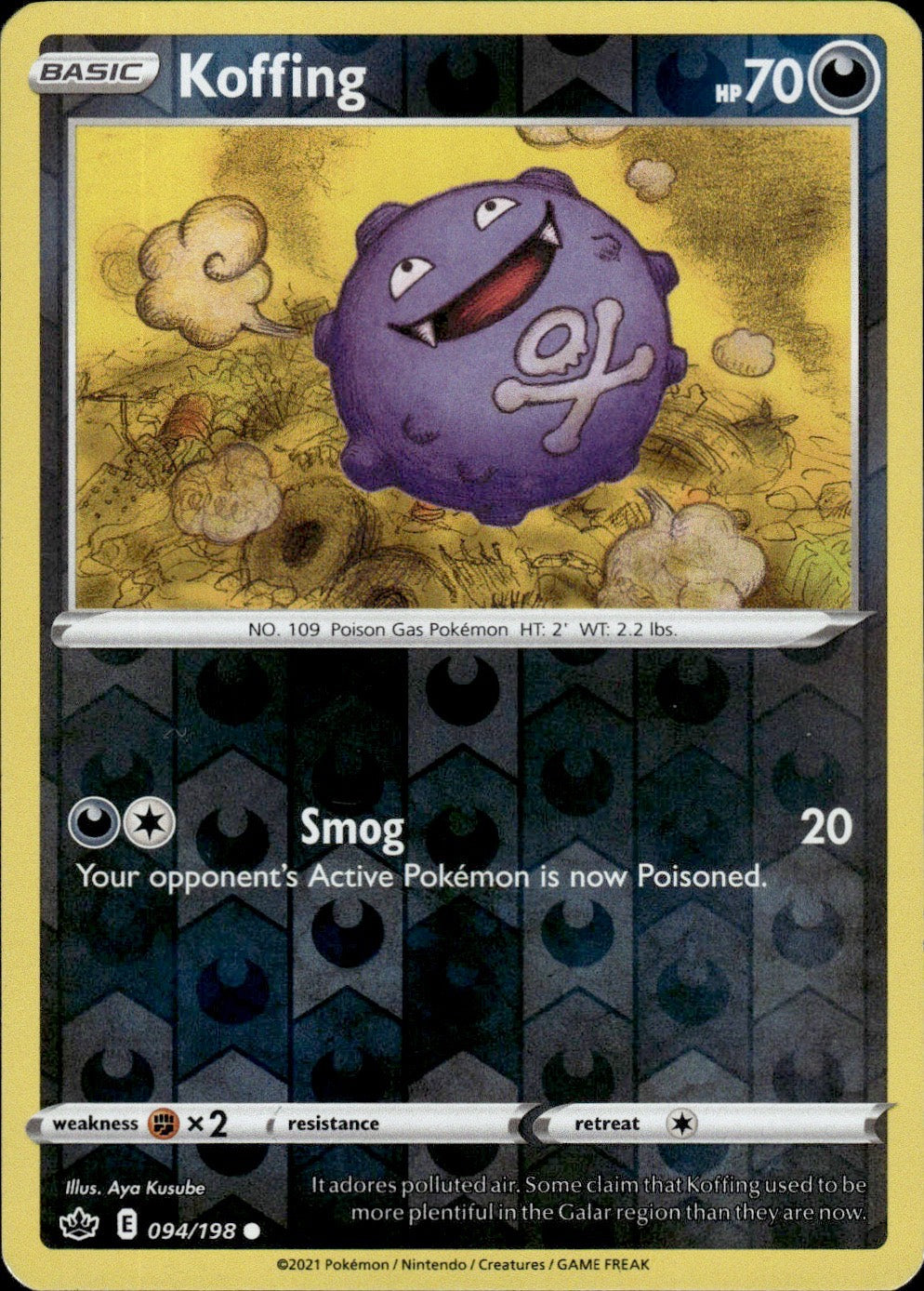 Koffing 094/198 Common Chilling Reign Pokemon Lightly Played