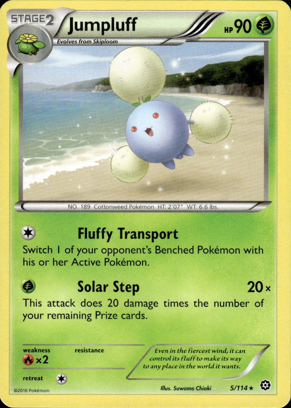 Jumpluff 5/114 Rare Steam Siege Pokemon Lightly Played