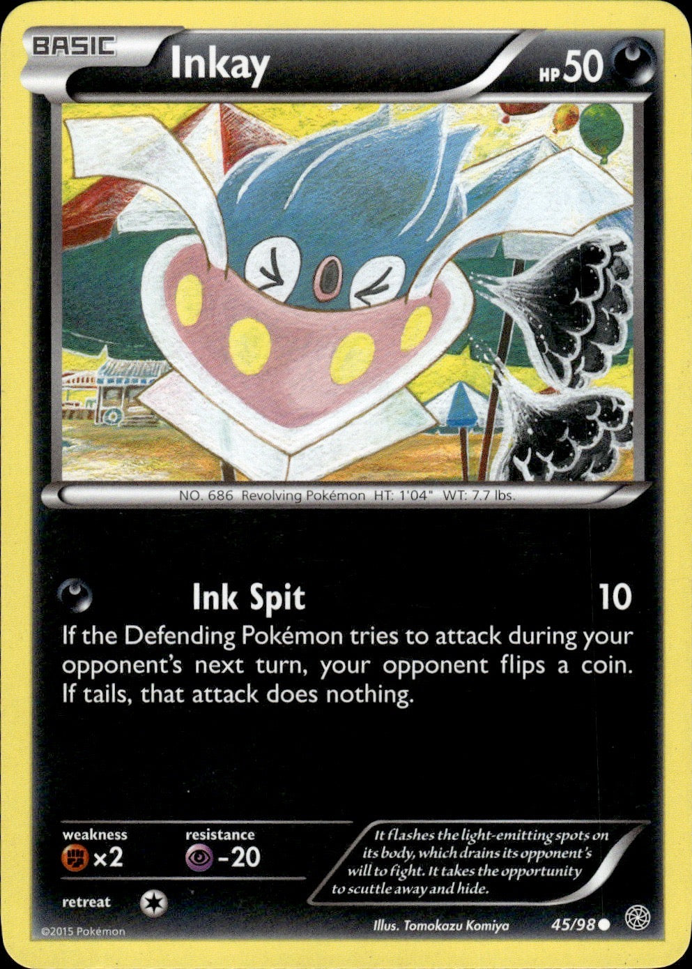 Inkay 45/98 Common Ancient Origins Pokemon Lightly Played