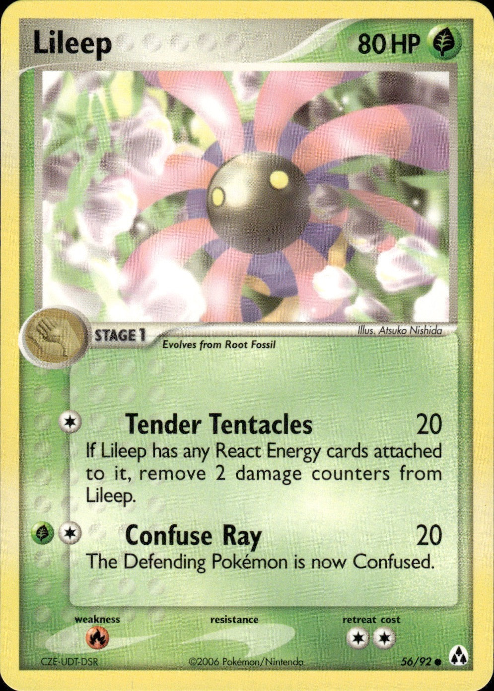 Lileep 56/92 Common Legend Maker Pokemon Lightly Played