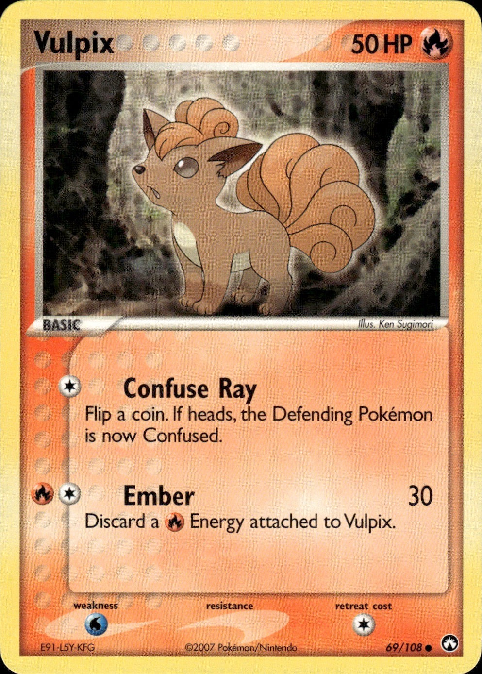 Vulpix 69/108 Common Power Keepers Pokemon Lightly Played