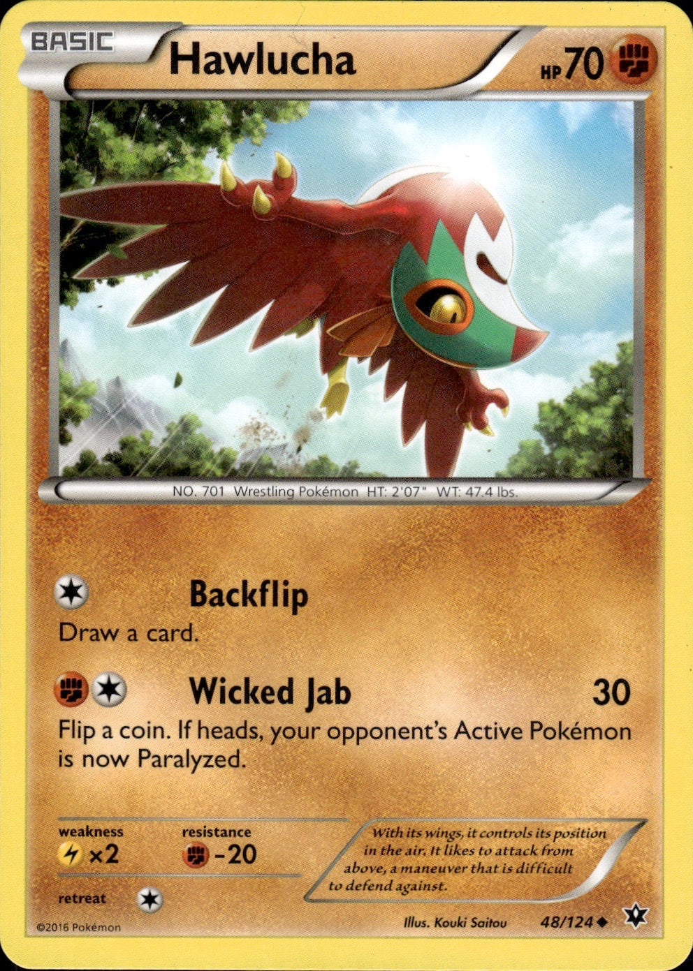 Hawlucha 48/124 Uncommon Fates Collide Pokemon Lightly Played