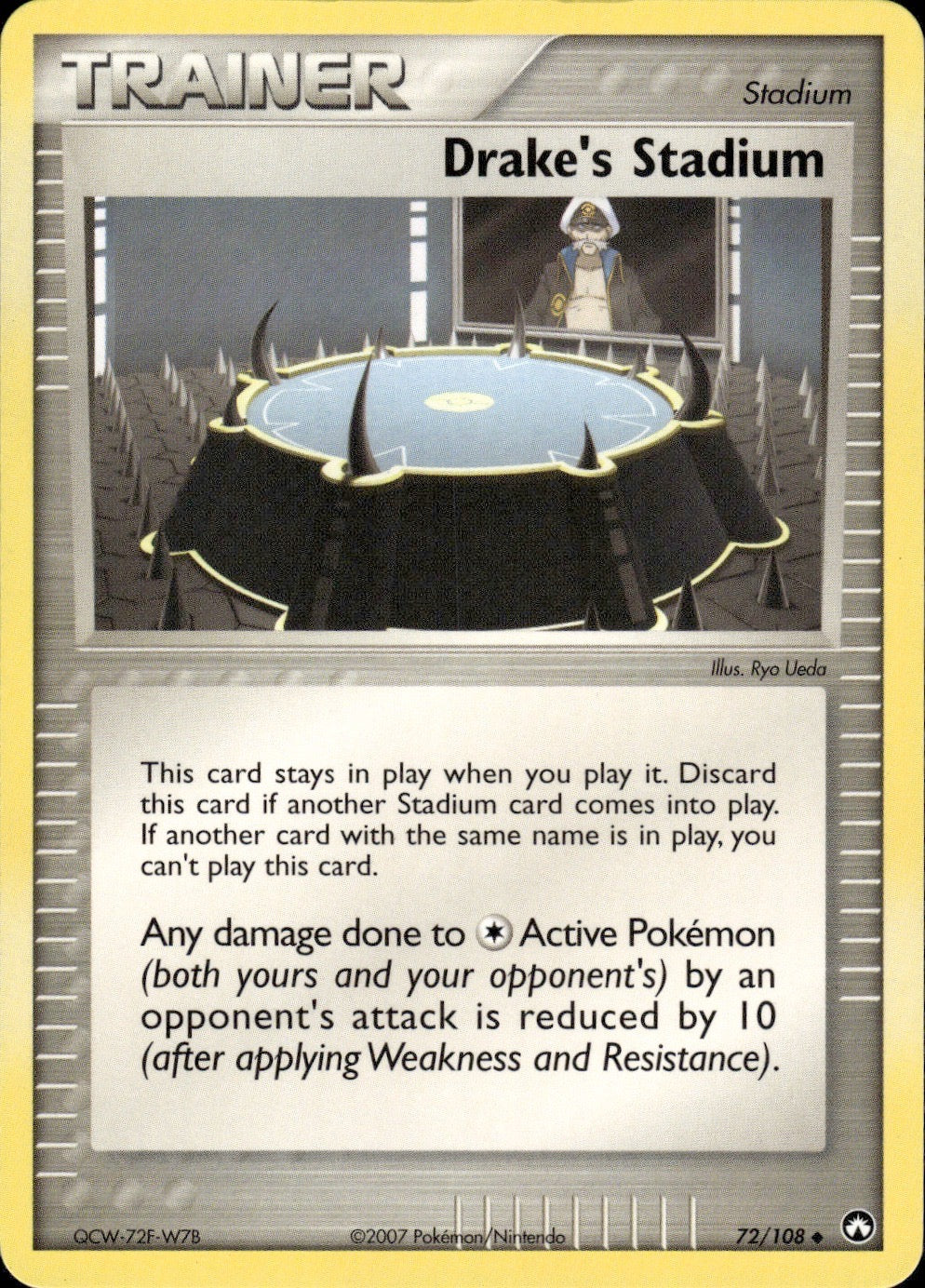 Drake's Stadium 72/108 Uncommon Power Keepers Pokemon Lightly Played