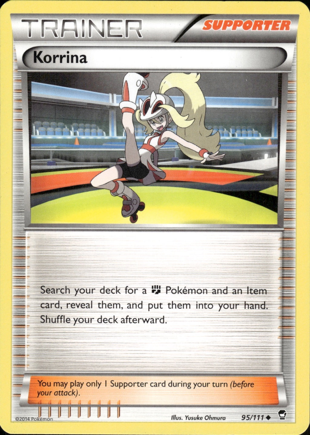 Korrina 95/111 Uncommon Furious Fists Pokemon Lightly Played