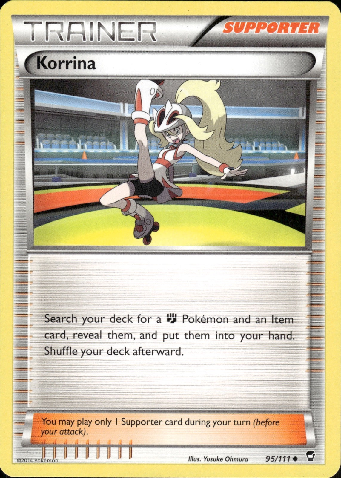 Korrina 95/111 Uncommon Furious Fists Pokemon Lightly Played