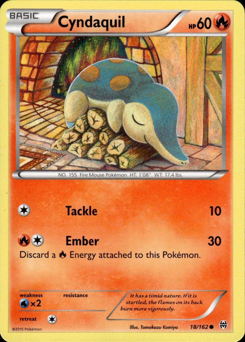 Cyndaquil 18/162 Common BREAKthrough Pokemon Lightly Played