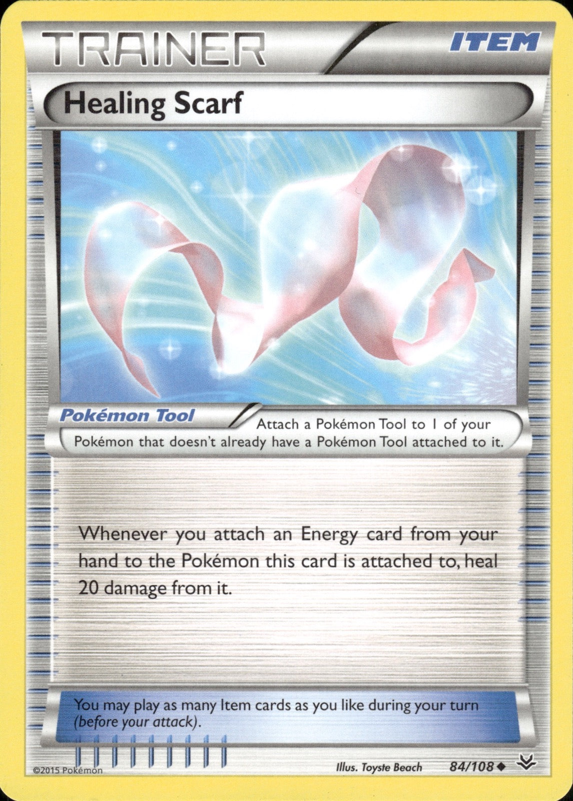 Healing Scarf 84/108 Uncommon Roaring Skies Pokemon Lightly Played