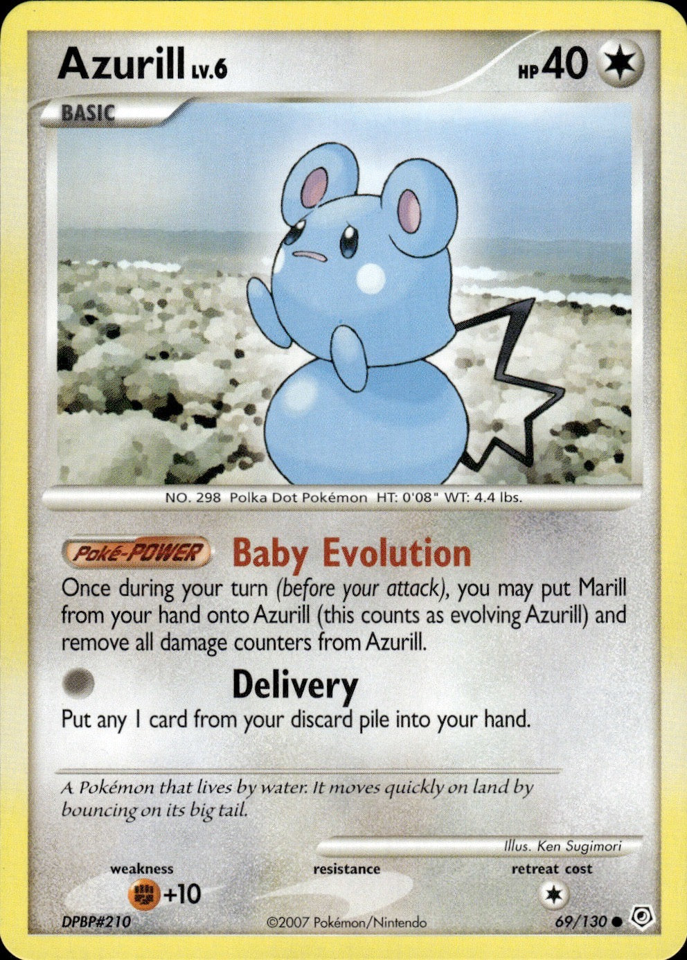 Azurill 69/130 Common Diamond & Pearl Pokemon Lightly Played