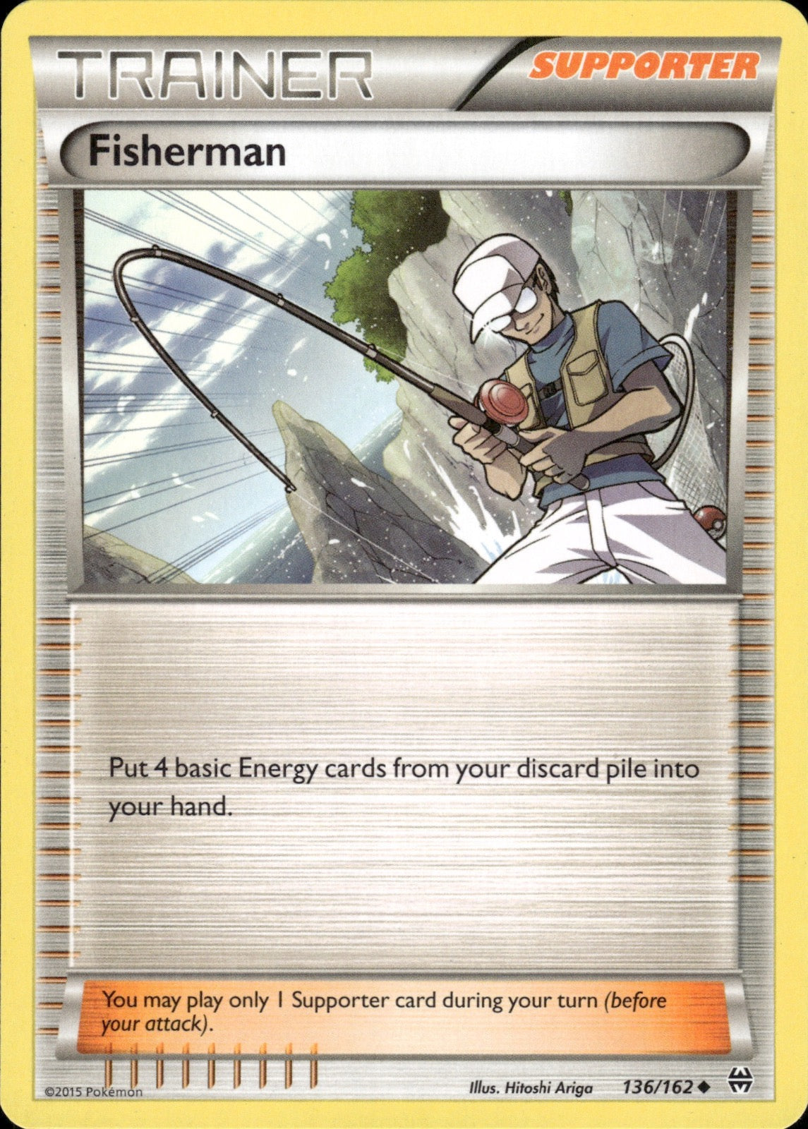 Fisherman 136/162 Uncommon BREAKthrough Pokemon Lightly Played
