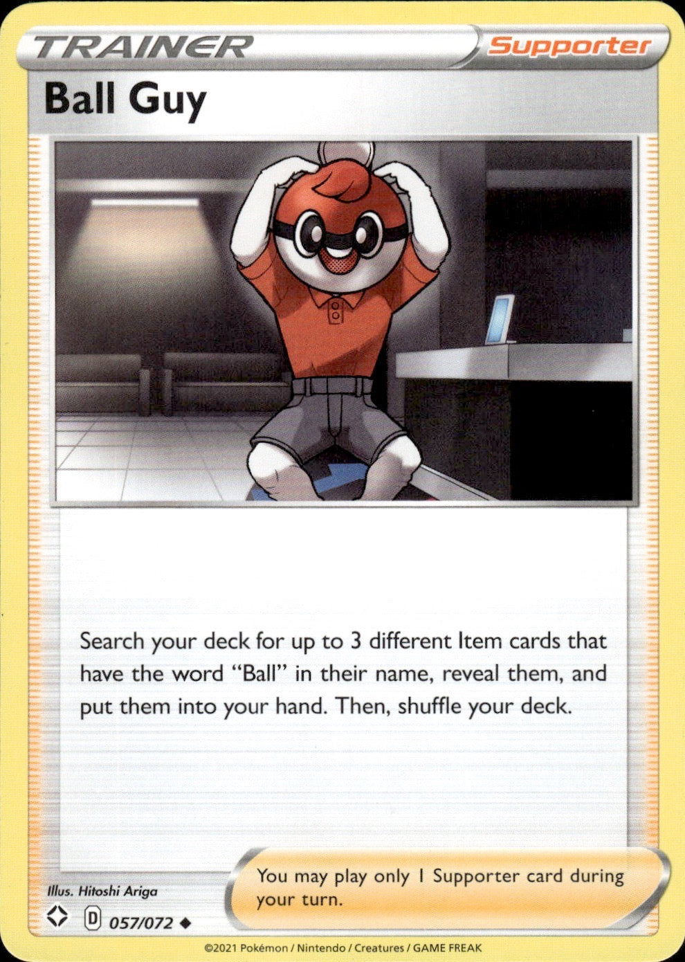 Ball Guy 057/072 Uncommon Shining Fates Pokemon Lightly Played