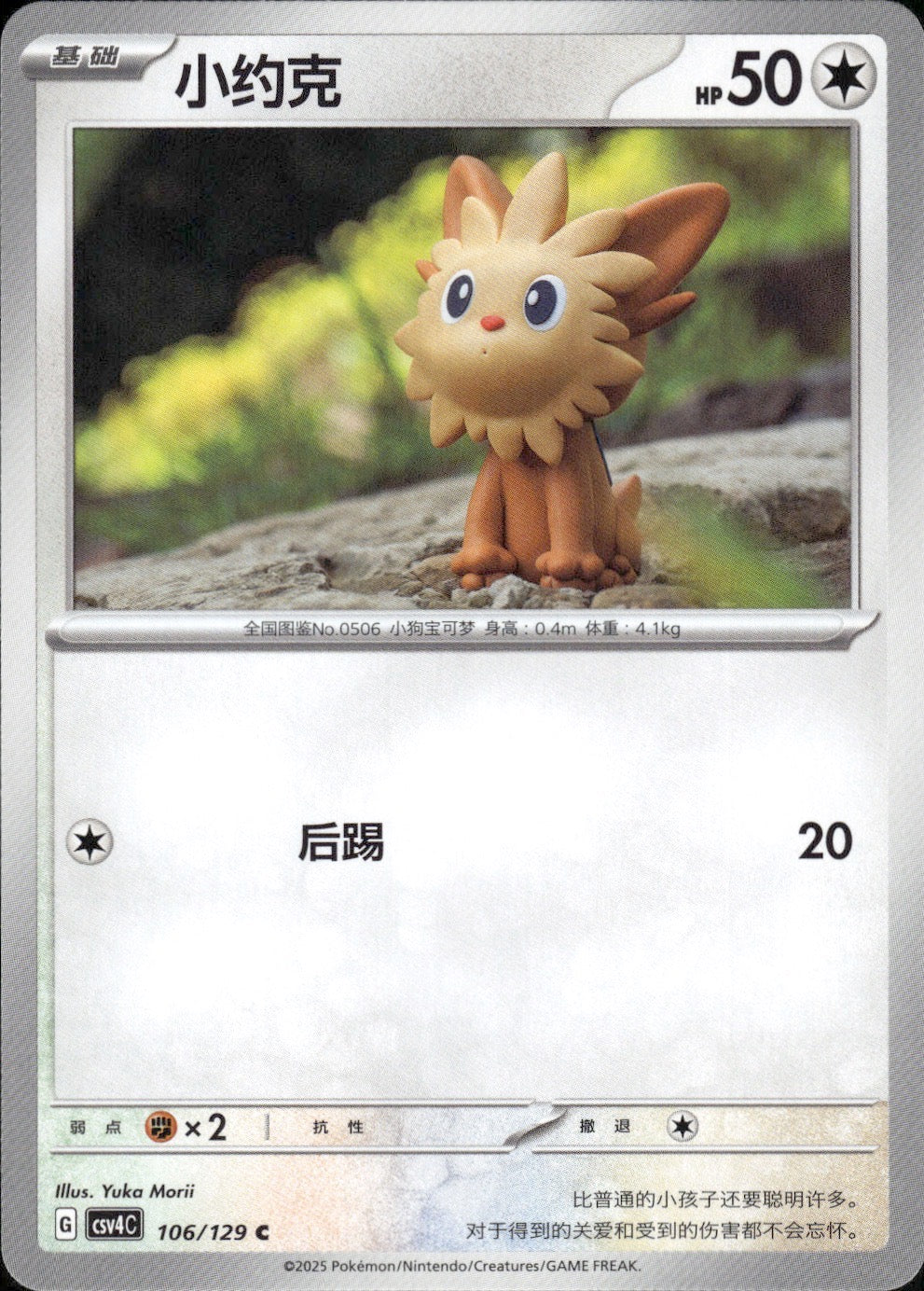 Lillipup 106/129 Bonus Round Pokemon Chinese Near Mint