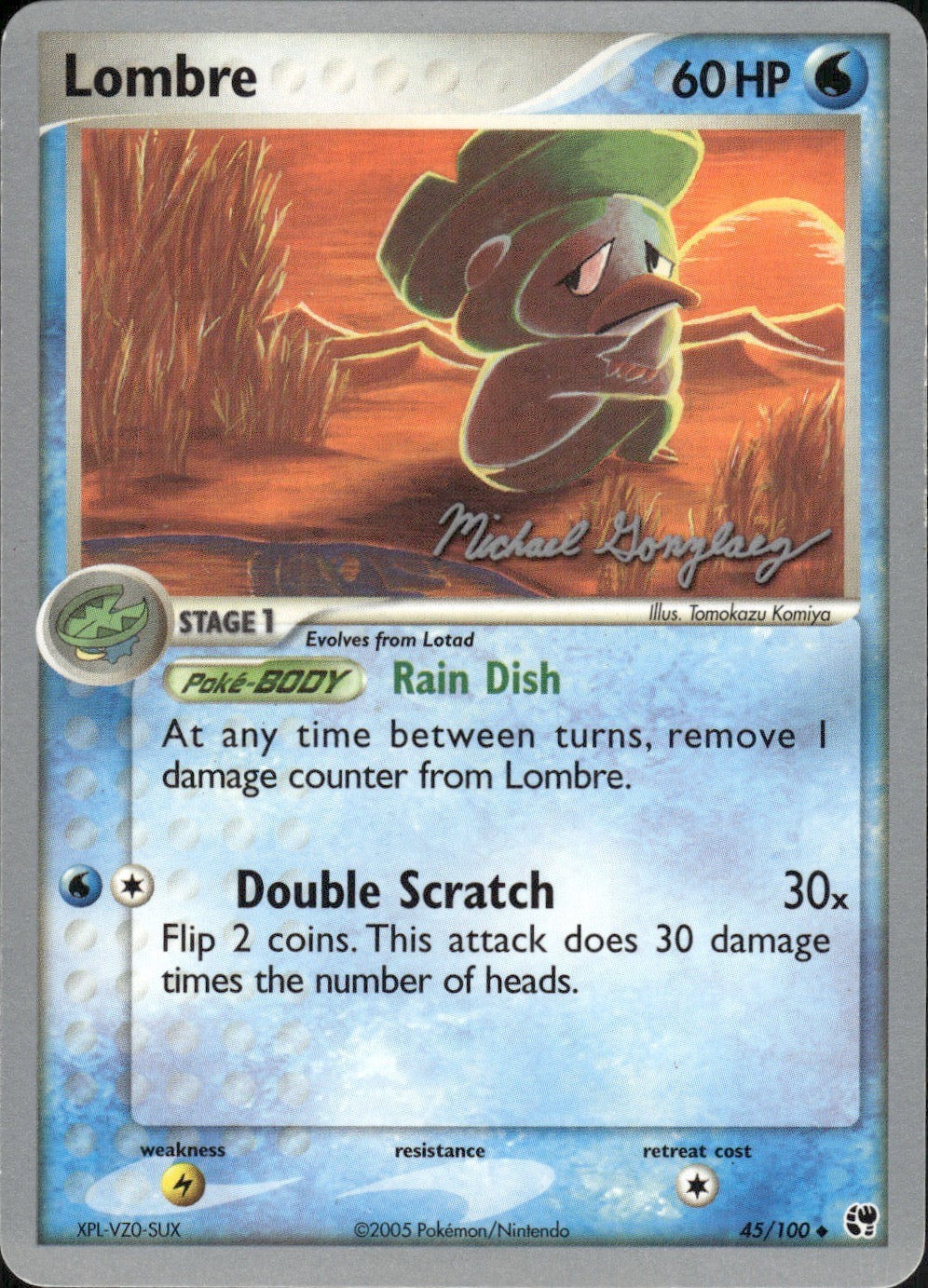 Lombre (Michael Gonzalez) 45/100 Uncommon World Championship Decks Pokemon LP
