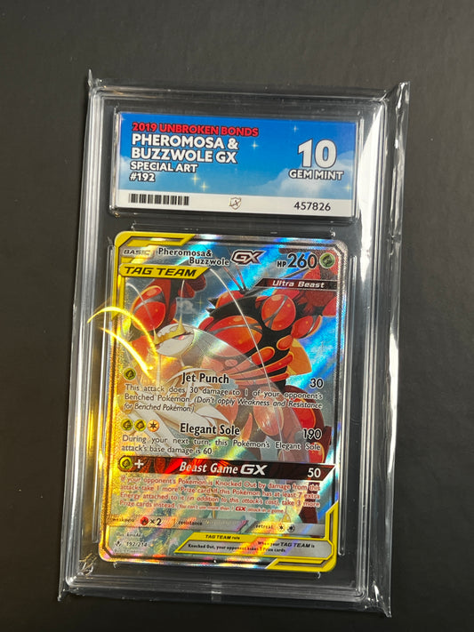 ACE 10 - 2019 - Pheromosa & Buzzwole GX - Unbroken Bonds - 192/214 - Special Art