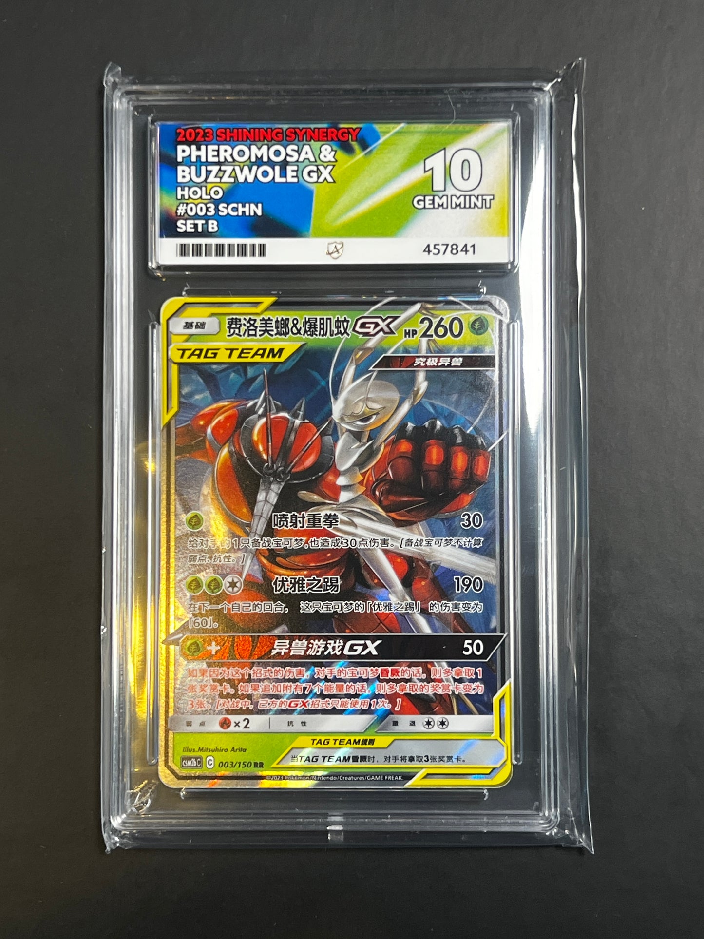ACE 10 - 2023 - Pheromosa & Buzzwole GX - Shining Synergy - 003/150 - Holo - S-CHN - Set B