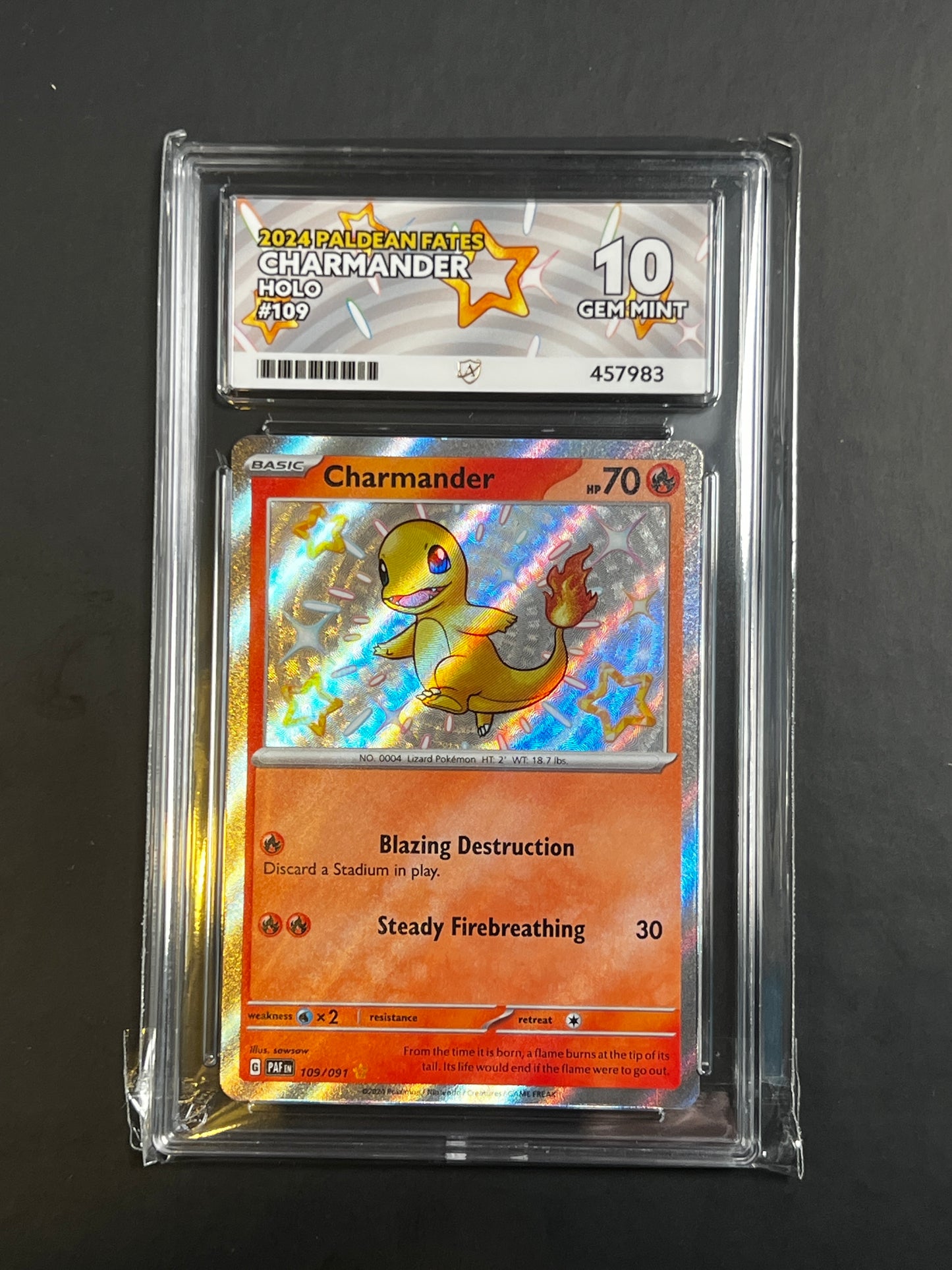 ACE 10 - 2024 - Charmander - Paldean Fates - 109/091 - Holo