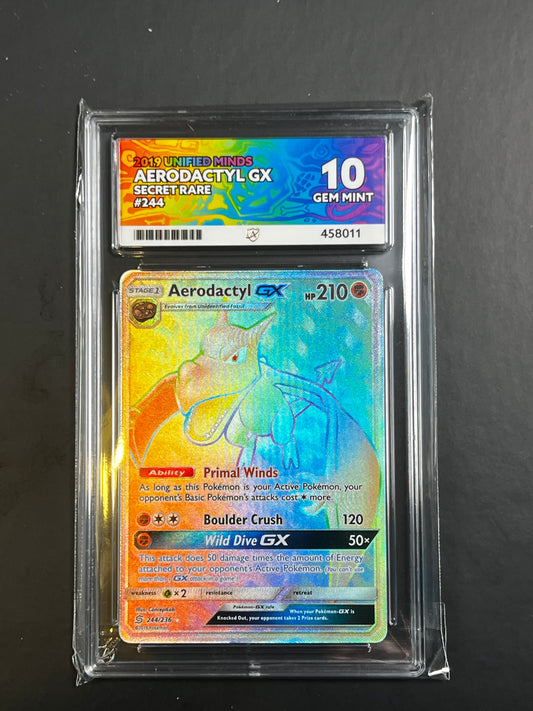 ACE 10 - 2019 - Aerodactyl GX - Unified Minds - 244/236 - Secret Rare