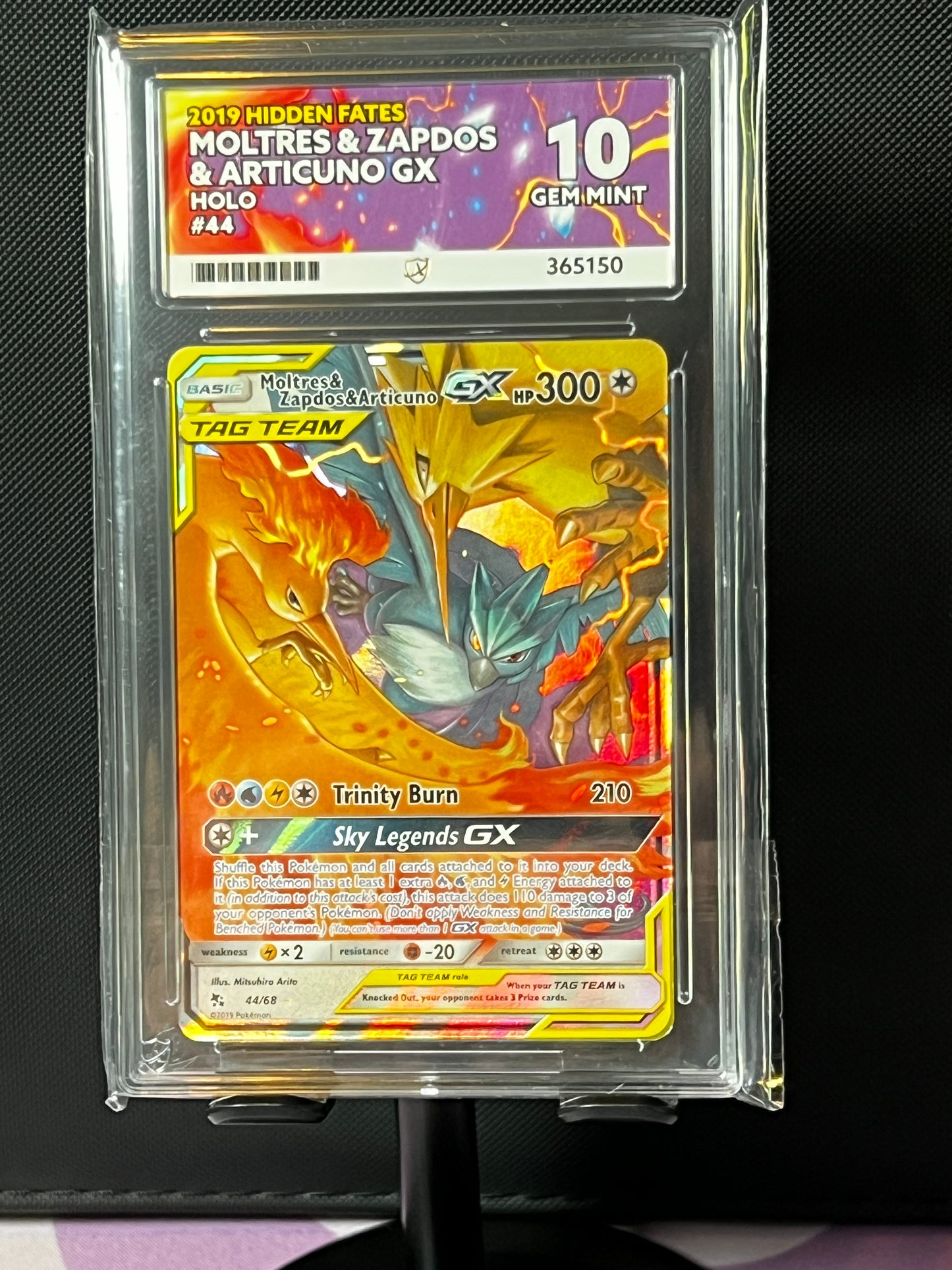 ACE 10 - Moltres & Zapdos & Articuno GX - Hidden Fates - 44/68 - Holo
