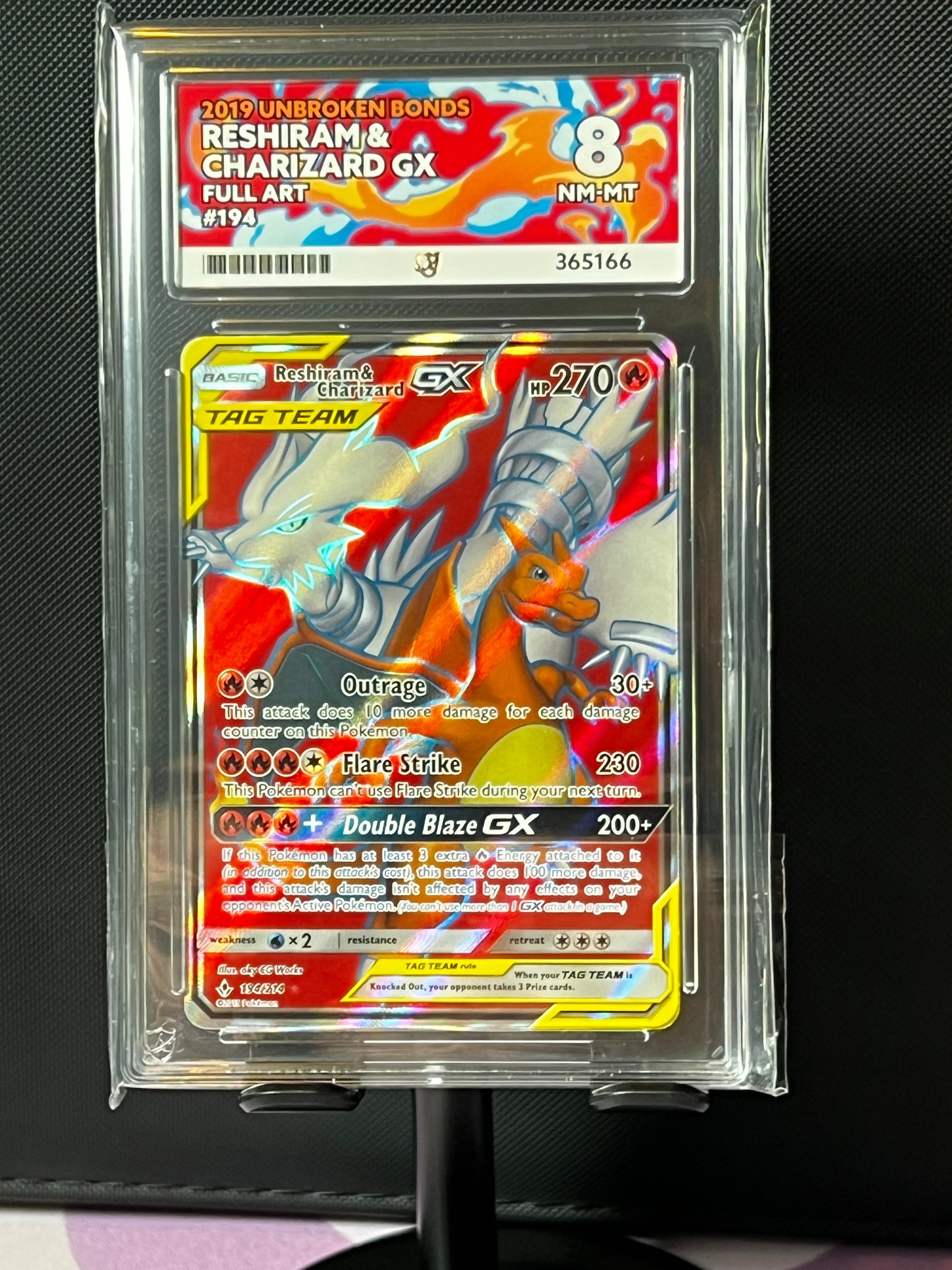 ACE 8 - Reshiram & Charizard GX - Unbroken Bonds - 194/214 - Full Art