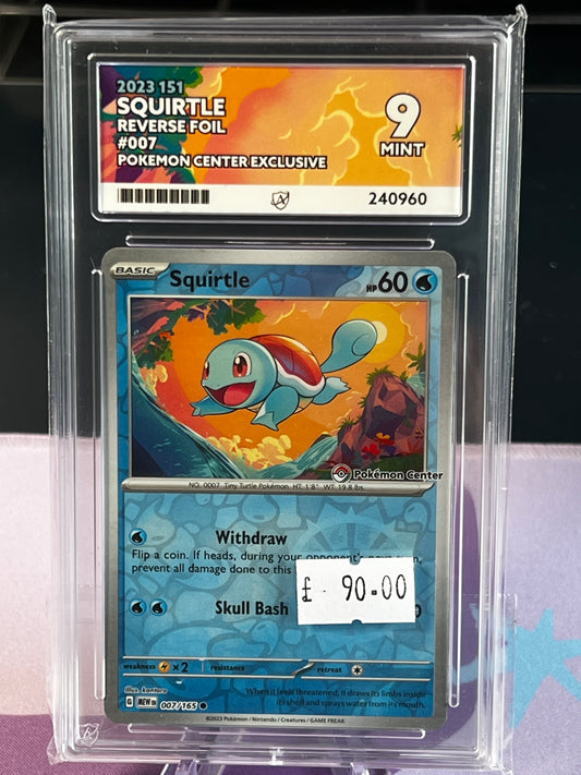 ACE 9 - Squirtle - 151 - 007/165 - Reverse Foil - Pokemon Center Exclusive