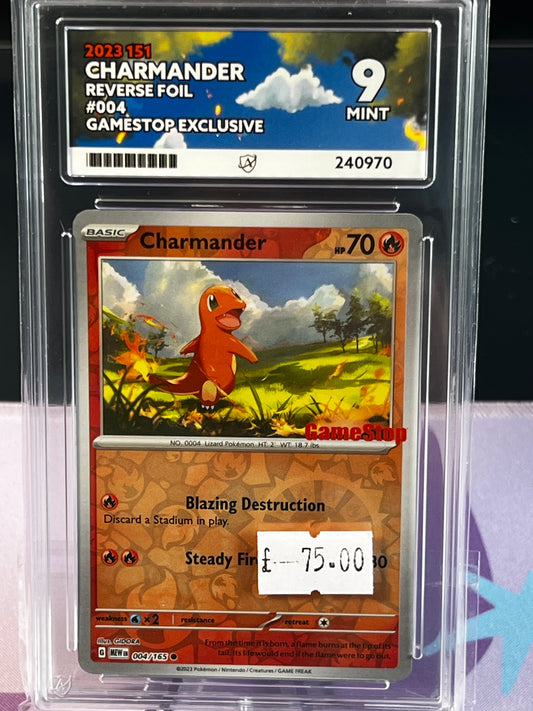 ACE 9 - Charmander - 151 - 004/165 - Reverse Foil - GameStop Exclusive