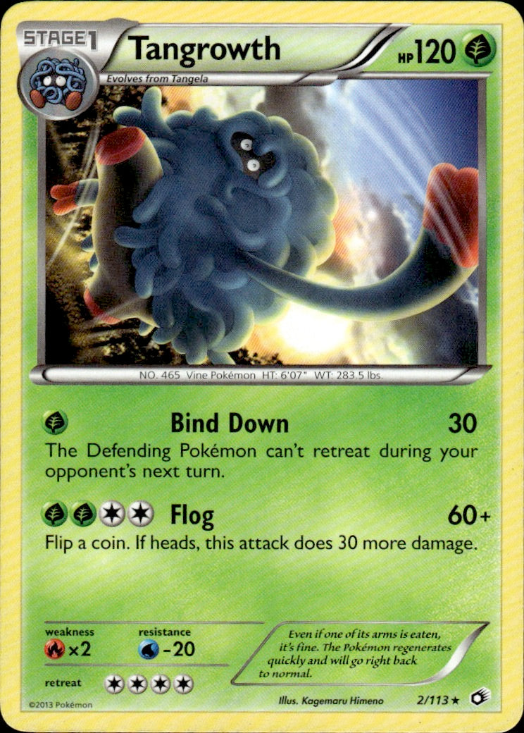 Tangrowth 2/113 Rare Legendary Treasures Pokemon Lightly Played