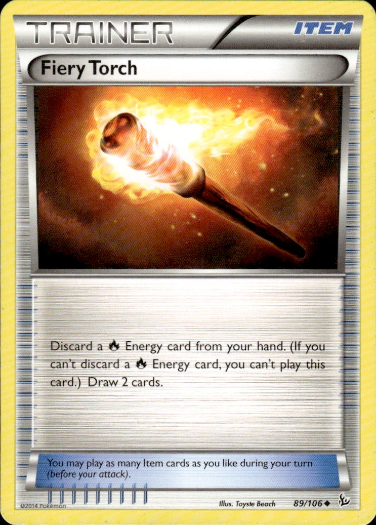Fiery Torch 89/106 Uncommon Flashfire Pokemon Reverse Holo Lightly Played