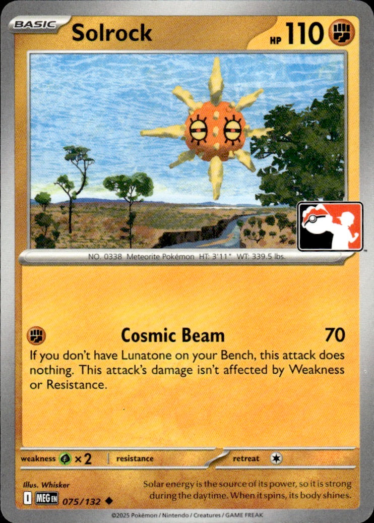 Solrock 075/132 Uncommon Prize Pack Series Cards Pokemon Lightly Played