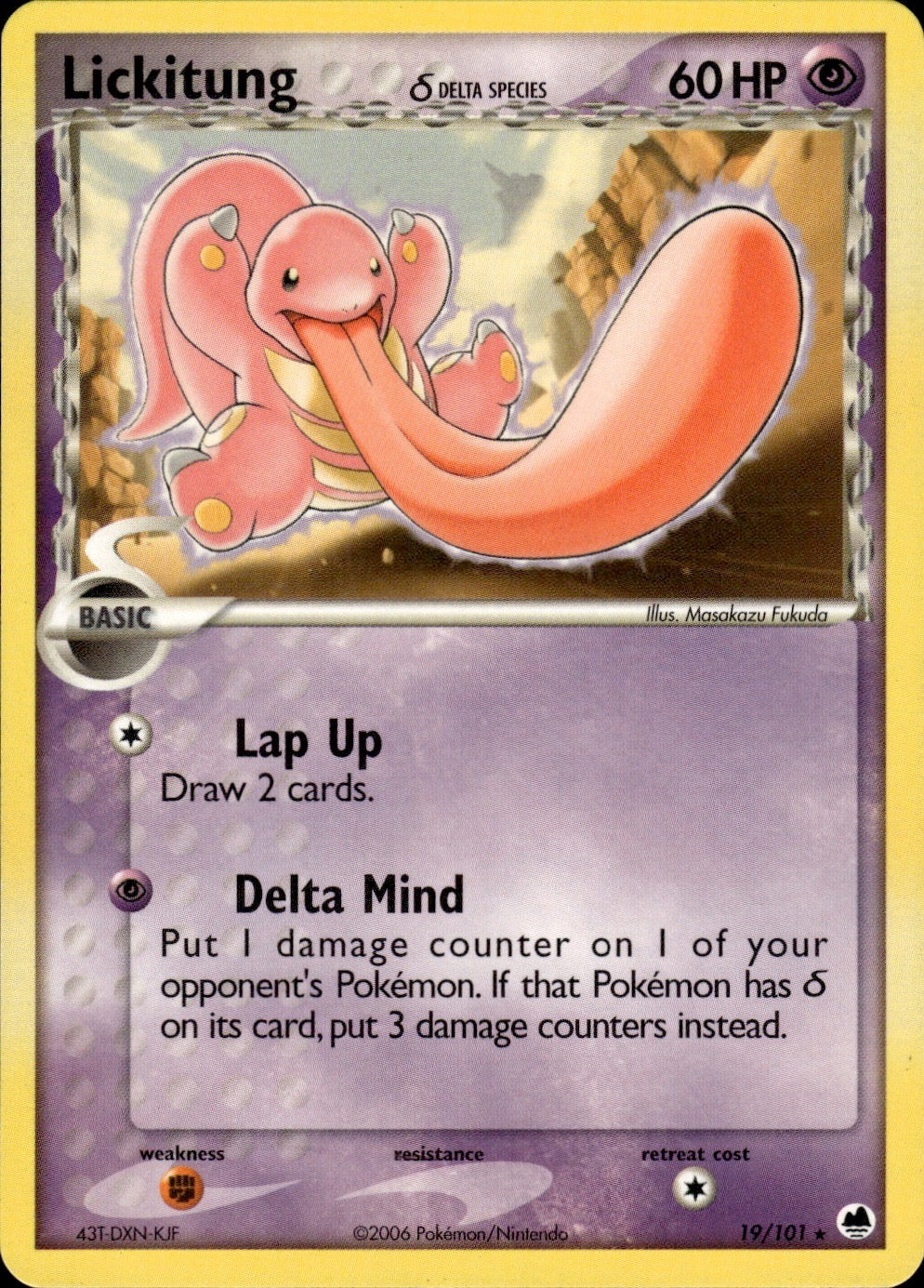 Lickitung 19/101 Rare Dragon Frontiers Pokemon Lightly Played