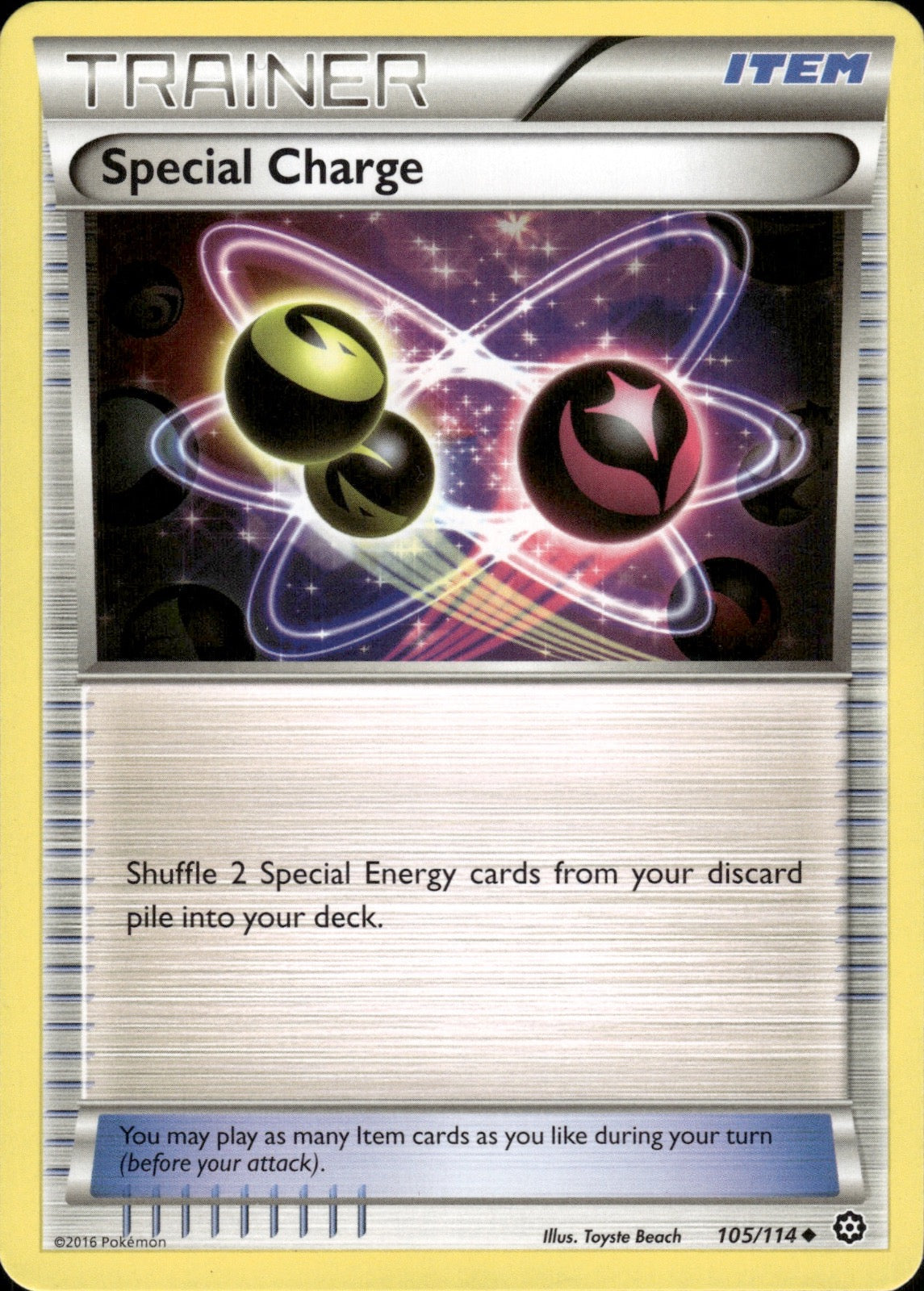 Special Charge 105/114 Uncommon Steam Siege Pokemon Lightly Played