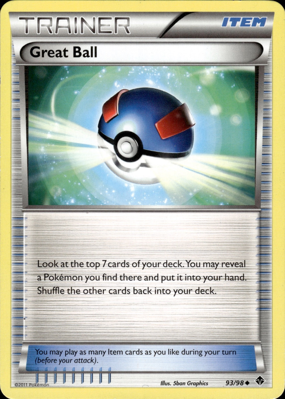 Great Ball 93/98 Uncommon Emerging Powers Pokemon Lightly Played