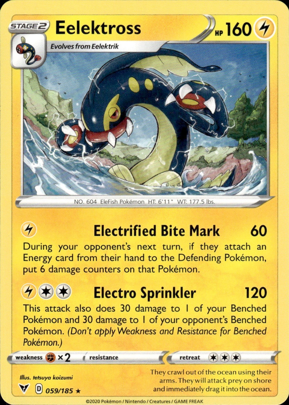 Eelektross 059/185 Rare Vivid Voltage Pokemon Lightly Played