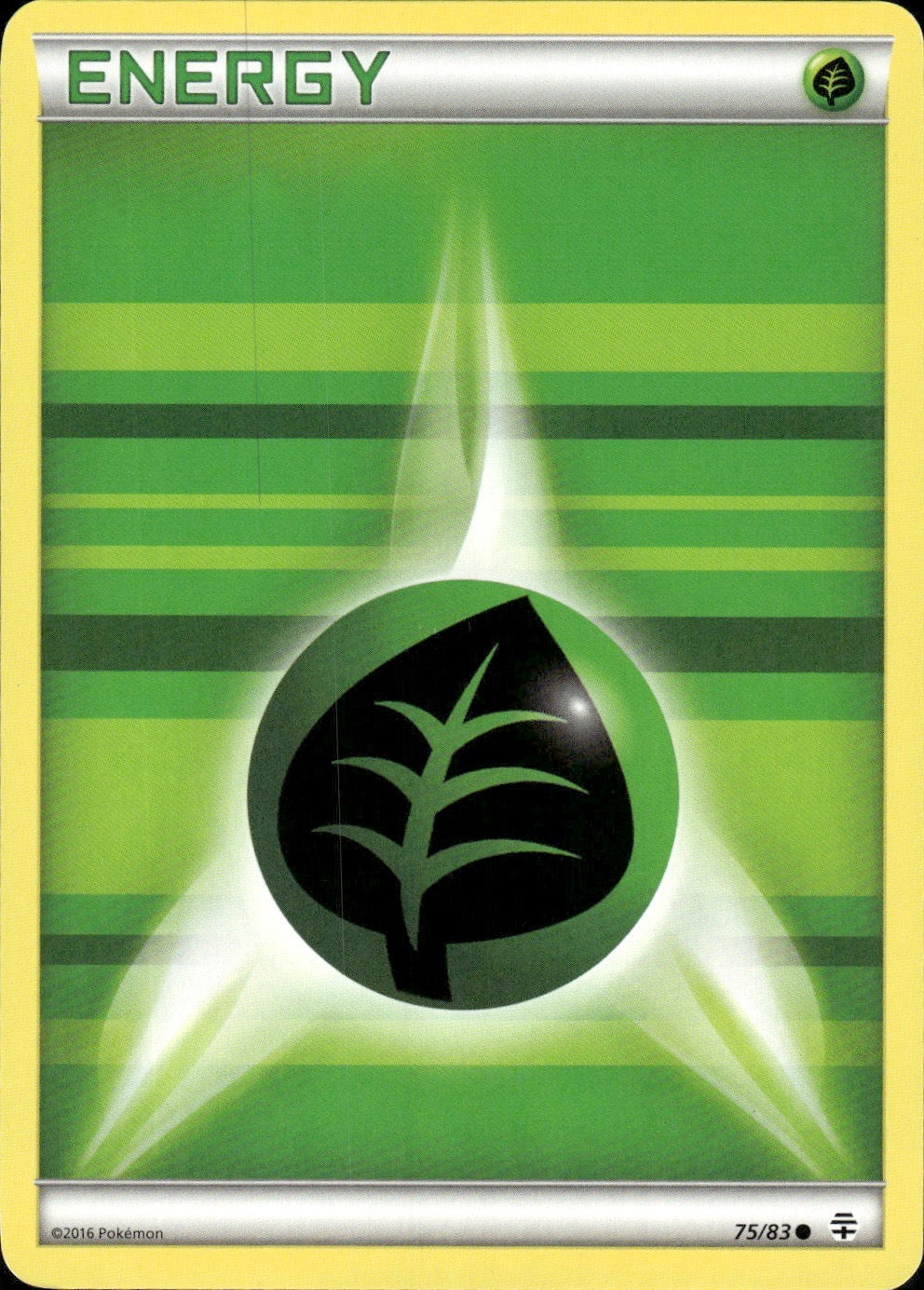 Grass Energy 75/83 Common Generations Pokemon Lightly Played