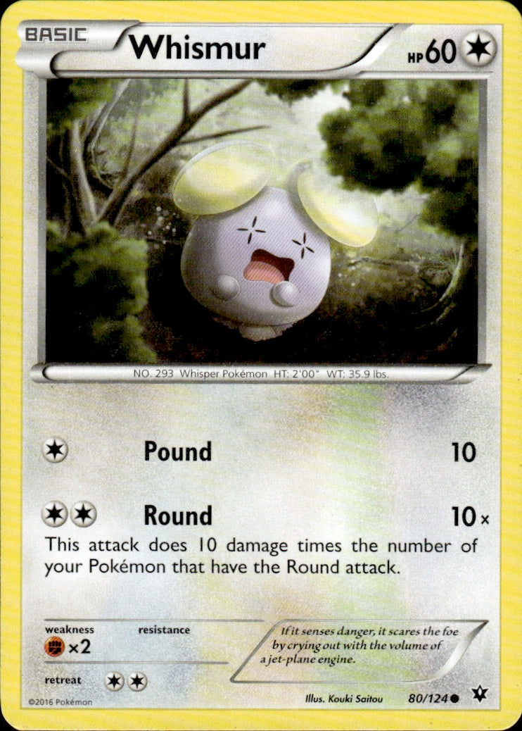 Whismur 80/124 Common Fates Collide Pokemon Lightly Played