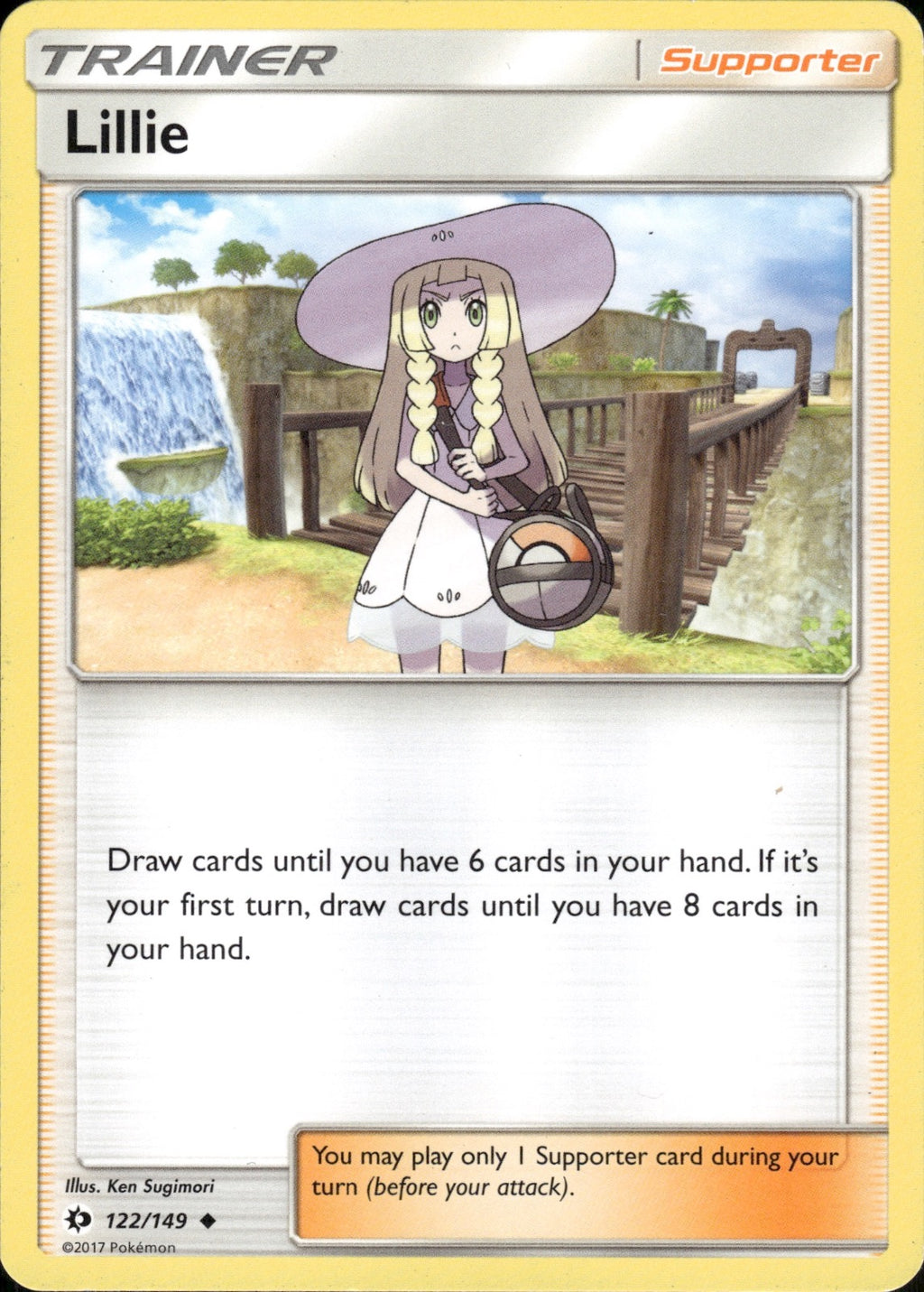 Lillie 122/149 Uncommon SM Base Set Pokemon Lightly Played