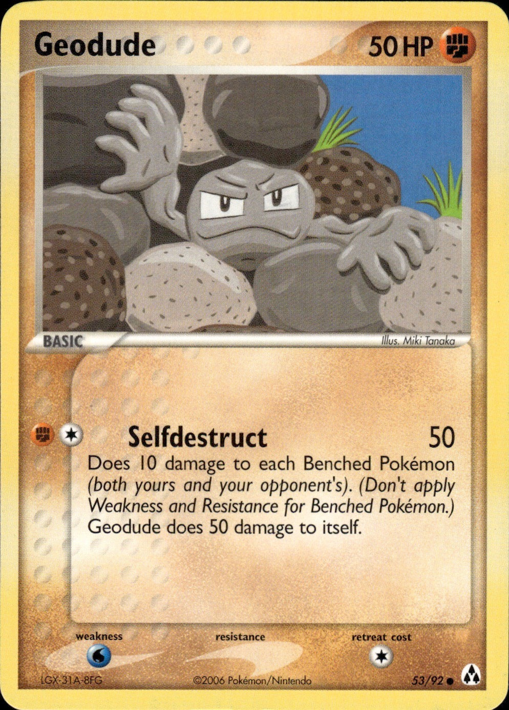Geodude 53/92 Common Legend Maker Pokemon Lightly Played