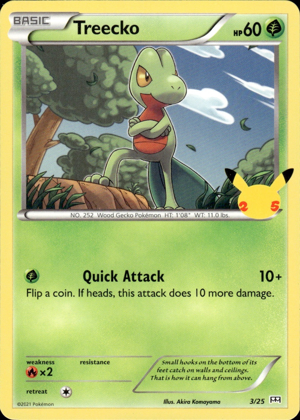 Treecko 003/025 Promo McDonald's 25th Anniversary Promos Pokemon Lightly Played