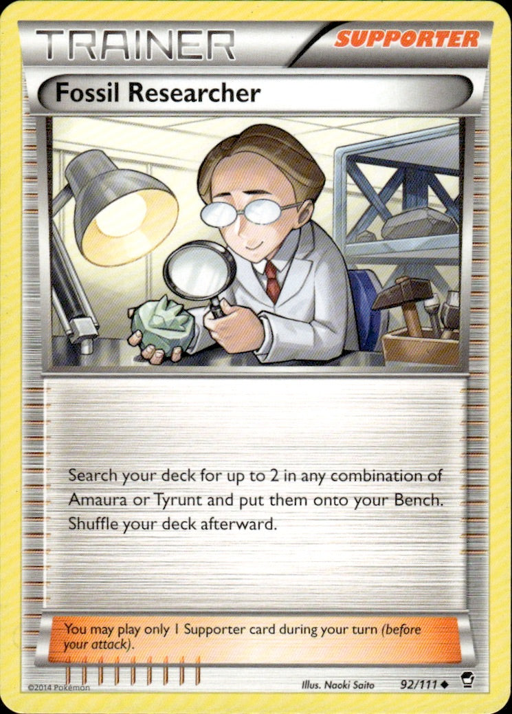 Fossil Researcher 92/111 Uncommon Furious Fists Pokemon Lightly Played
