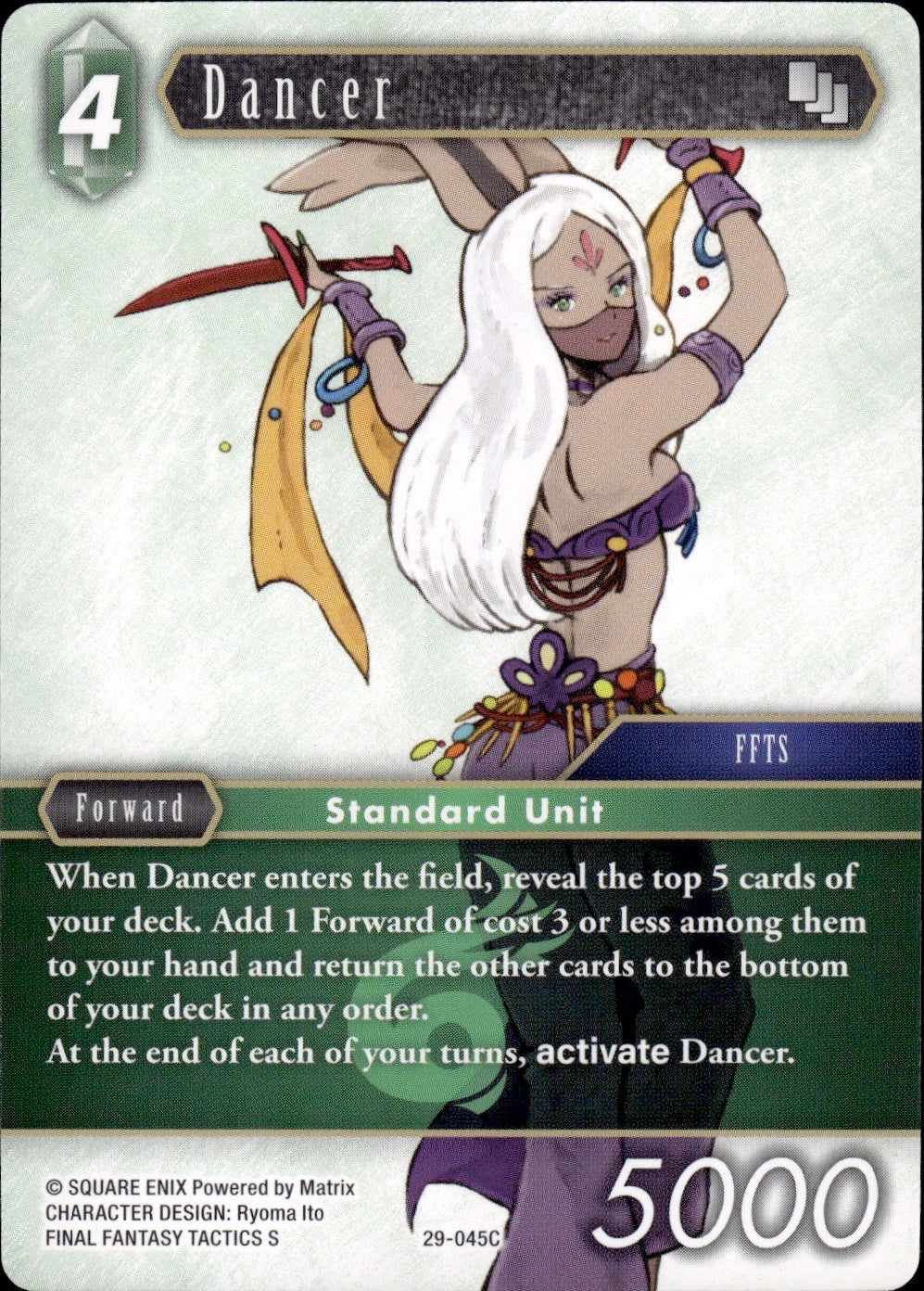 Dancer 29-045C Common Blissful Eternity Final Fantasy Near Mint