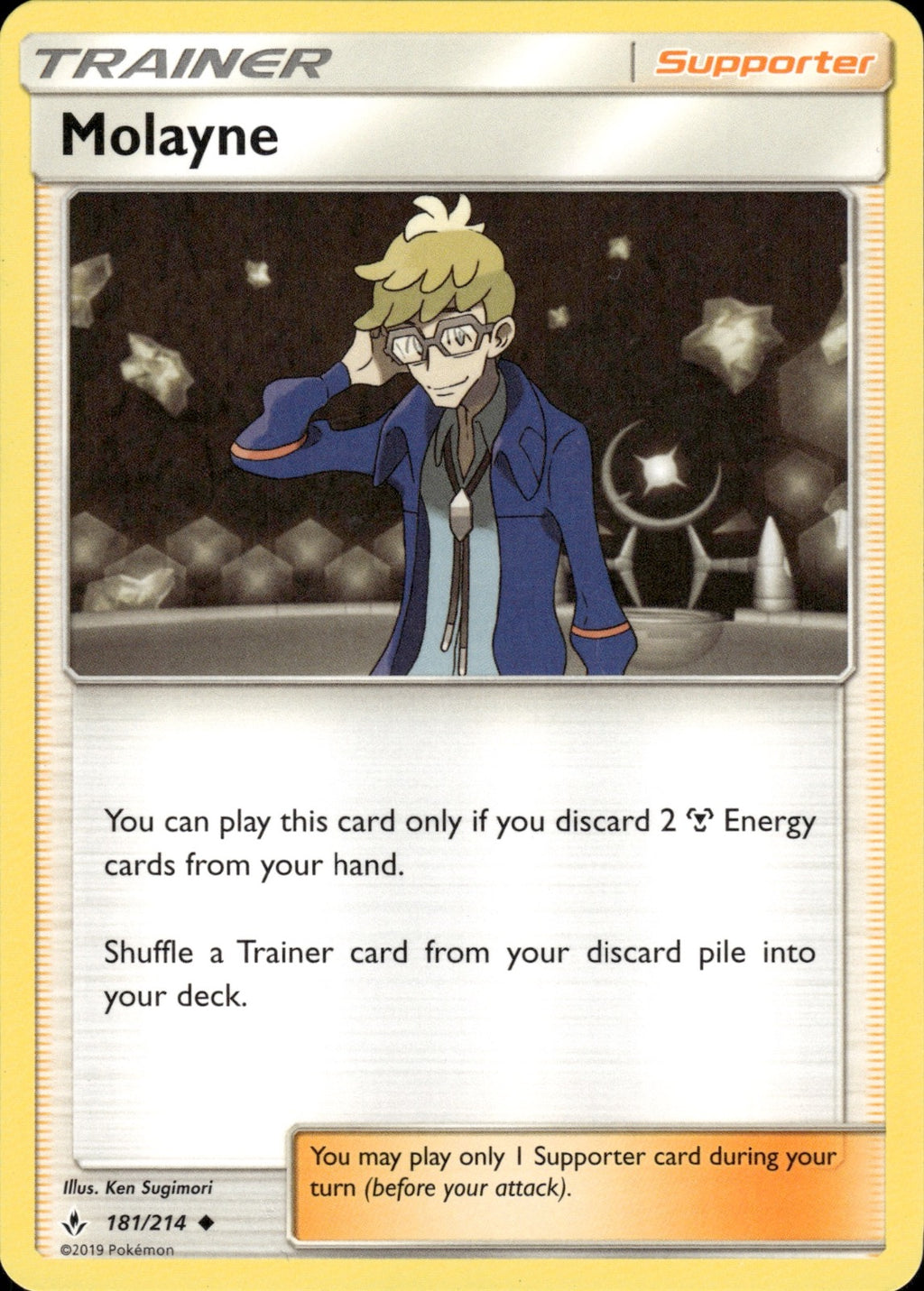 Molayne 181/214 Uncommon Unbroken Bonds Pokemon Lightly Played