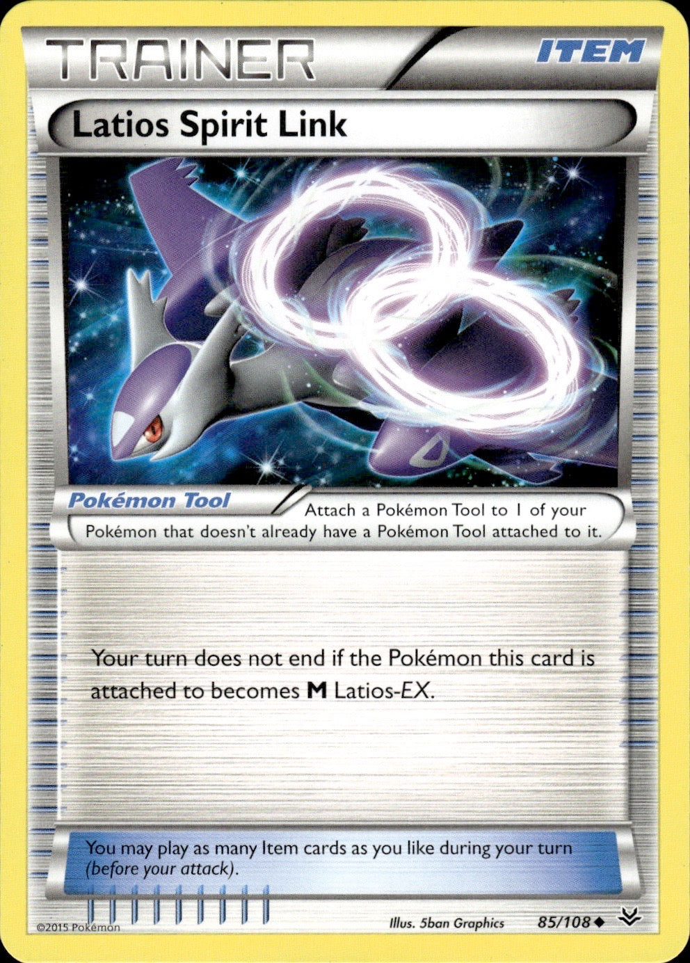 Latios Spirit Link 85/108 Uncommon Roaring Skies Pokemon Lightly Played