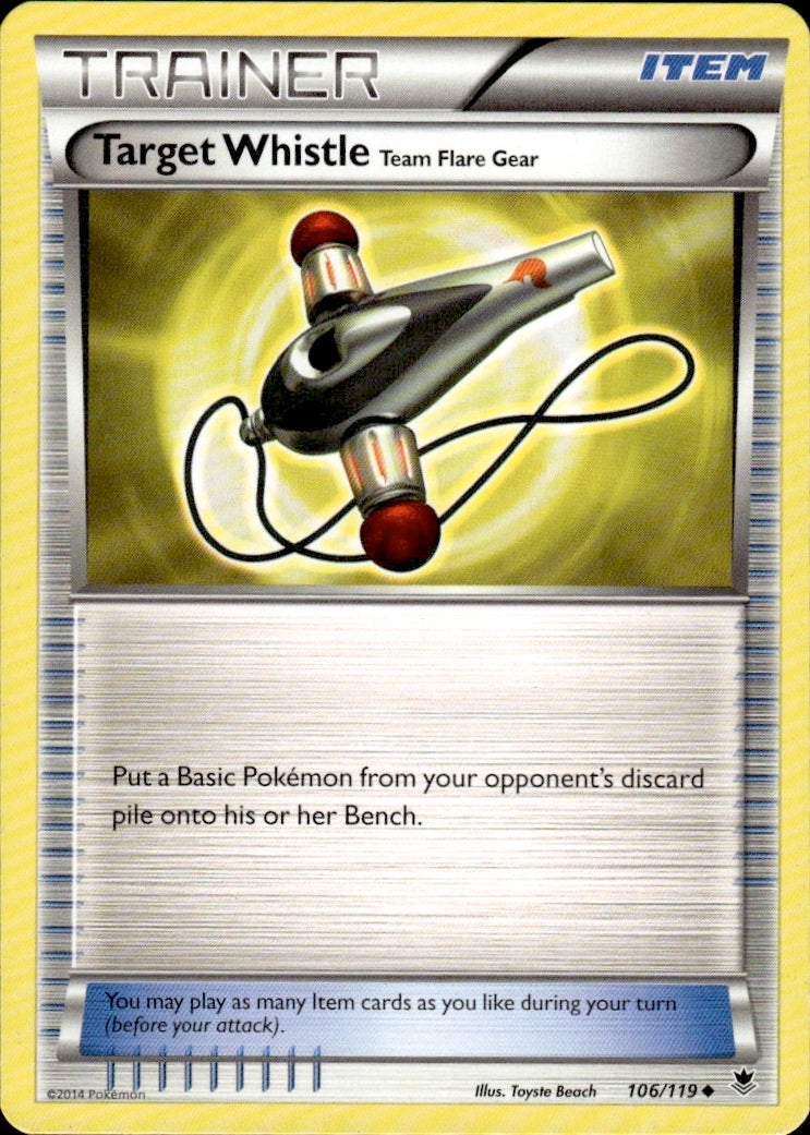 Target Whistle 106/119 Uncommon Phantom Forces Pokemon Lightly Played