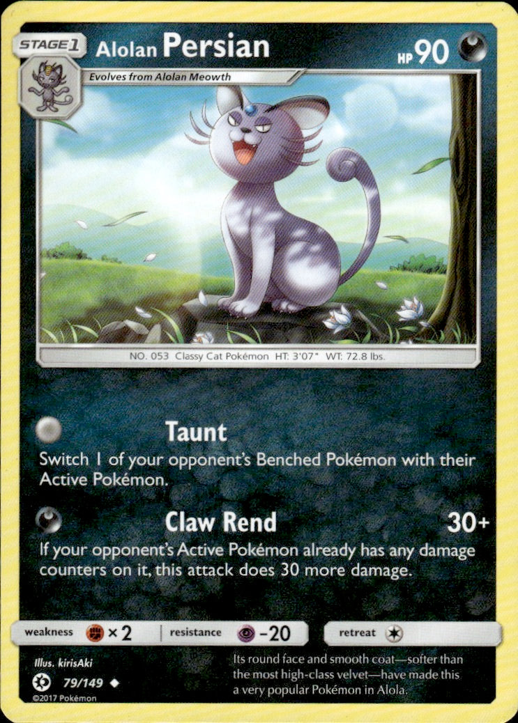 Alolan Persian (Cosmos Holo) 079/149 Promo Blister Exclusives Pokemon LP