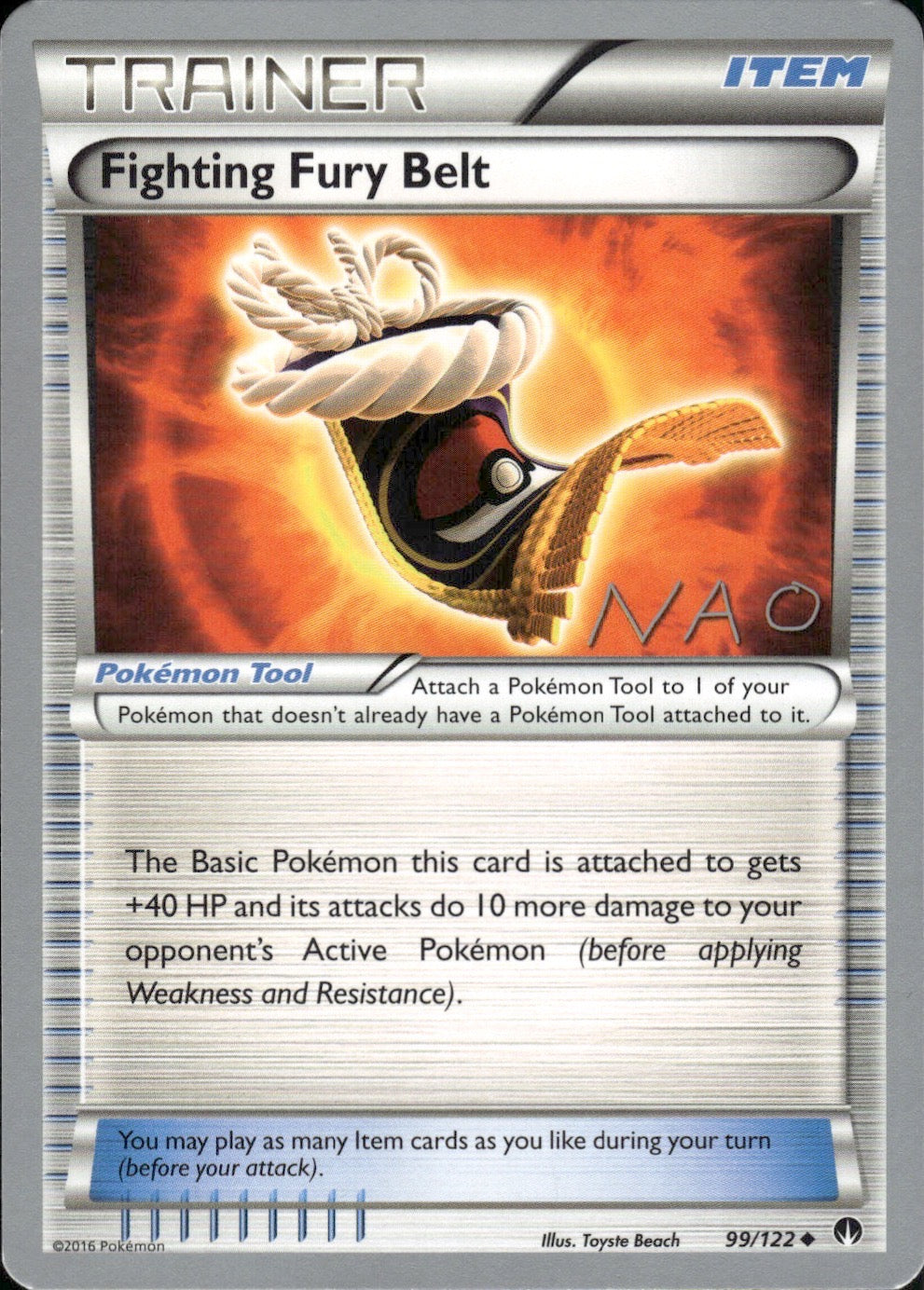 Fighting Fury Belt (Naohito Inoue) 99/122 World Championship Decks Pokemon LP