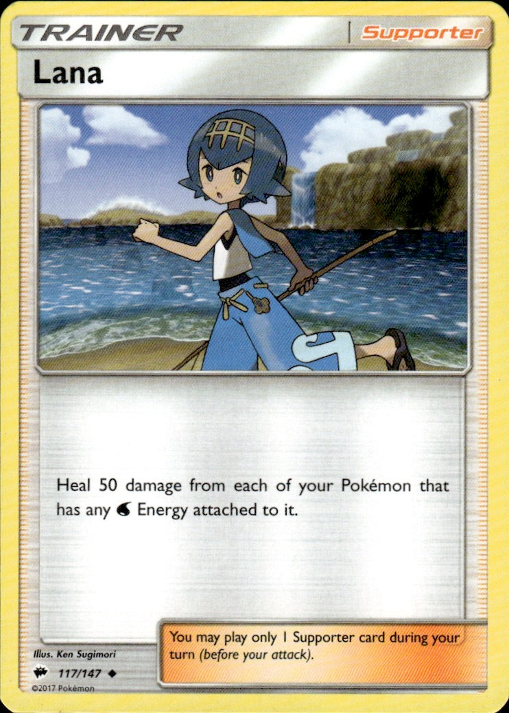 Lana 117/147 Uncommon Burning Shadows Pokemon Lightly Played