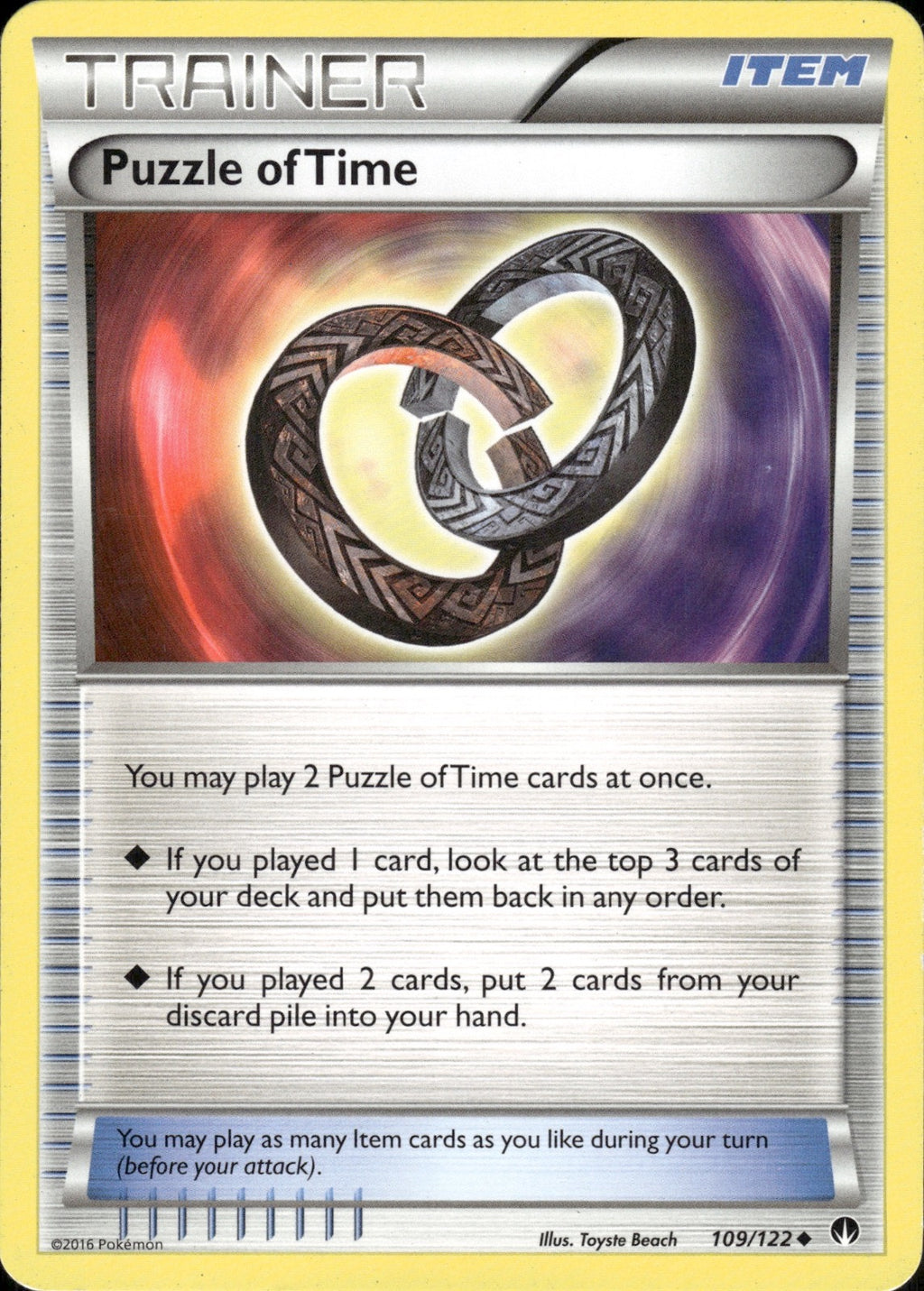 Puzzle of Time 109/122 Uncommon BREAKpoint Pokemon Lightly Played