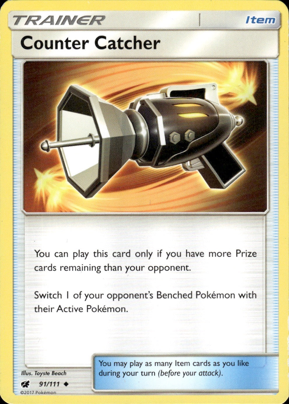 Counter Catcher 91/111 Uncommon Crimson Invasion Pokemon Lightly Played