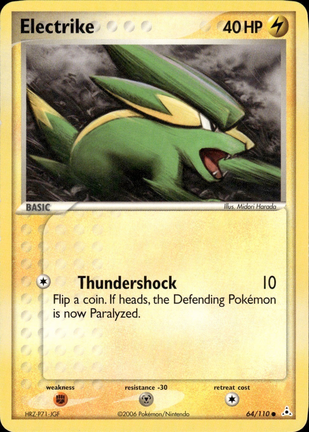 Electrike 64/110 Common Holon Phantoms Pokemon Lightly Played